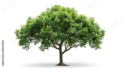 big tree isolated on white background celtis sinensis hackberry tree : Generative AI