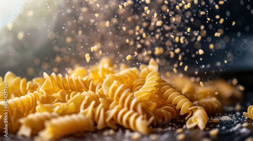 Fusilli Pasta with Flour Explosion - Culinary Art