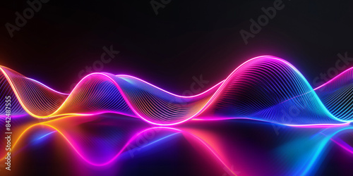 Abstract Colorful Curved Surface Art Business Background
