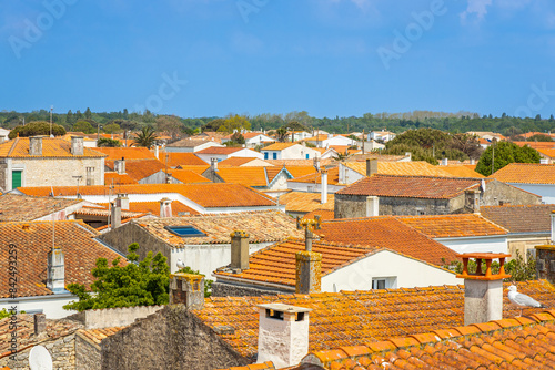 Rooftops of the village of La Cotinière in Saint-Pierre-d'Oléron, France