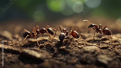 Ants Overcoming Challenges in Their Environment to Ensure Colony Survival 