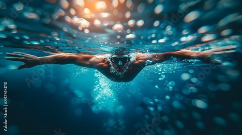man snorkeling in water
