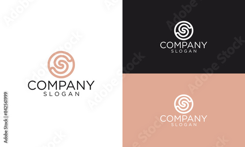 letter s technology monogram logo design vector