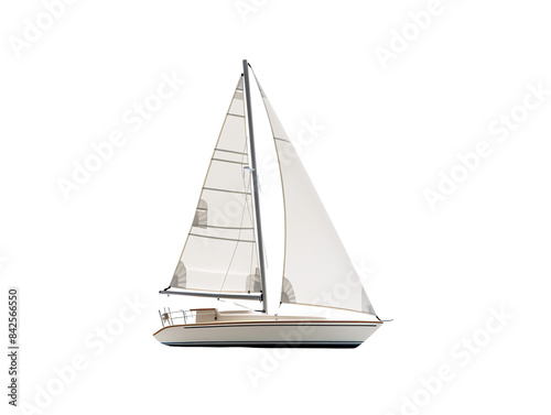 a sailboat with a white sail