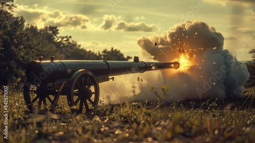 A replica of a cannon fired by federal soldiers between 1961 and 1965.