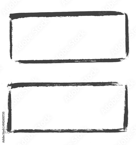 Gemalte Vierecke in schwarz - Umrandung oder leerer Rahmen