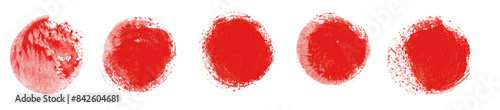 Gemalte Kreise mit Textfreiraum in rot