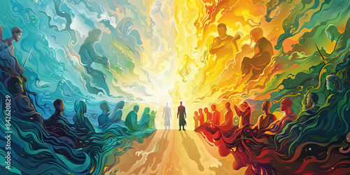 Divine Discord: Struggles within the Faith - A reflection on internal conflicts and disagreements within religious communities, highlighting the challenges of maintaining unity in the face