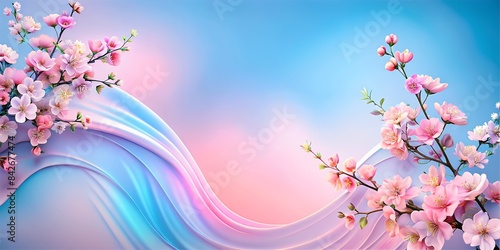 blue pink sakura bunch,sakura bunch on header poster design,sakura bunch,sakura effect background,sakura abstract background