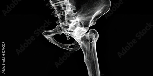 Femoral Neck Fracture: The Hip Pain and Inability to Bear Weight - Picture a person with a highlighted femoral neck, experiencing hip pain and inability to bear weight on the affected leg