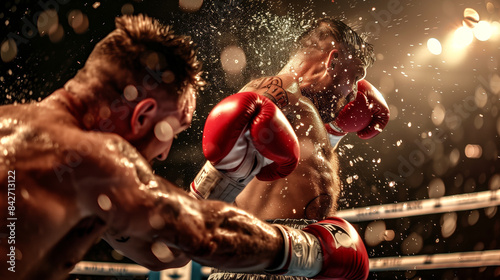 A boxer delivers a thunderous uppercut