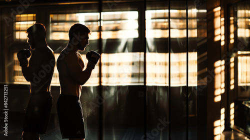 A boxer trains in solitude