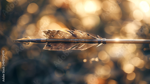 An arrow splits the air in a close-up shot