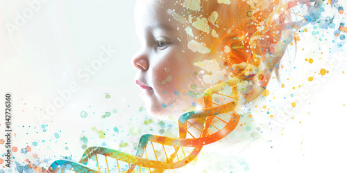 The Genetic Code: Baby as Living Expression of Genetic Information - Picture a baby as a living expression of genetic information, symbolizing the dynamic nature of genetic expression and development.