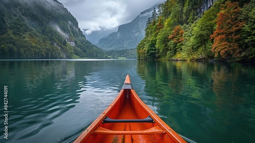 kayaking on the lake, beautiful