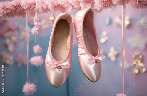 Magical pink Ballet Slippers - AI generated