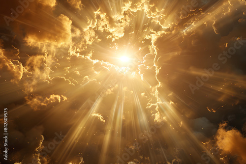 God light in heaven symbolizing divine presence