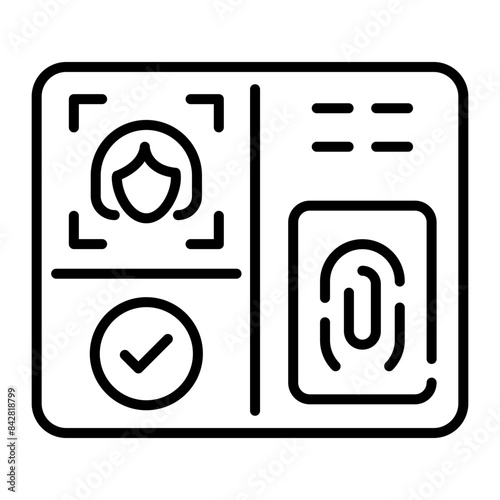 An appealing line icon of biometric machine 