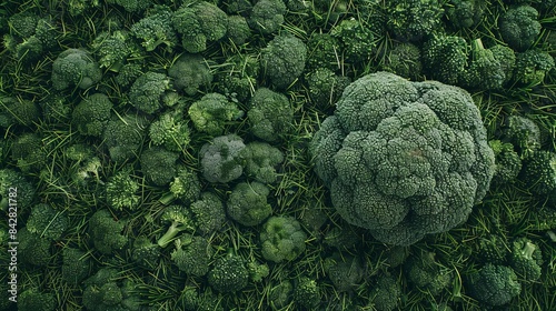 A pile of broccoli background