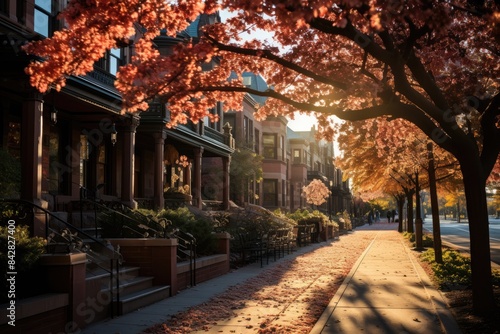 Back Bay, Boston Victorian charm and luxury on the streets., generative IA