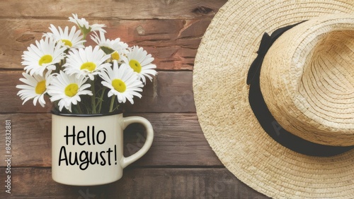 Hello August Greeting Card