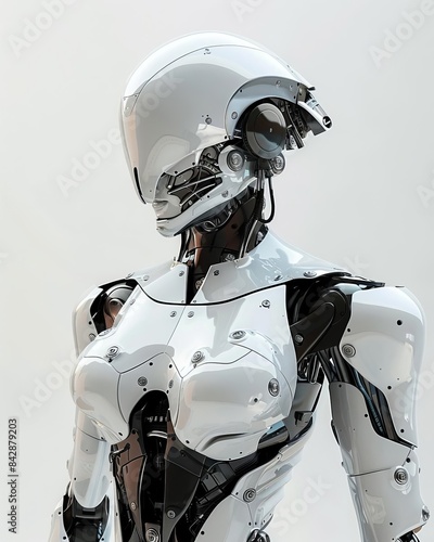 93 Futuristic 3D robotic cyborg female humanoid android character design