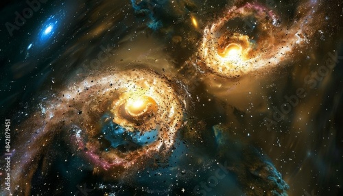 107 Breathtaking 3D cartoon cosmic phenomenon of a newborn star nursery