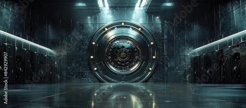 Open bank vault door