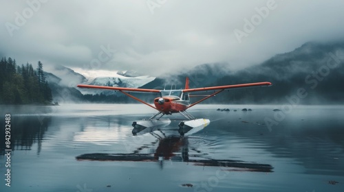 Capturing the elegance of a seaplane landing on a calm body of water, offering a unique mode of transportation. --ar 16:9 --style raw Job ID: 1c8a3a7a-f363-4724-8c33-e38cb95eed93