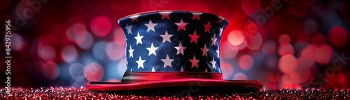 Patriotic hat, celebrating American independence, national pride, freedomthemed 8K , high-resolution, ultra HD,up32K HD
