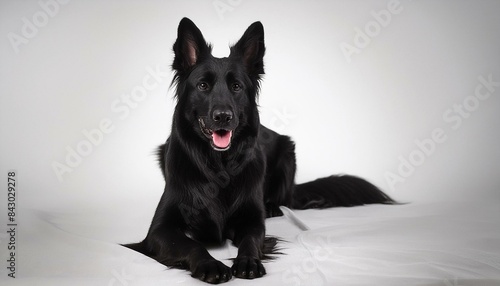 Ilustración de perro de raza de pastor alemán negro 2