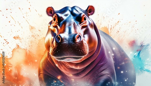 Ilustración de Hipopótamo 8