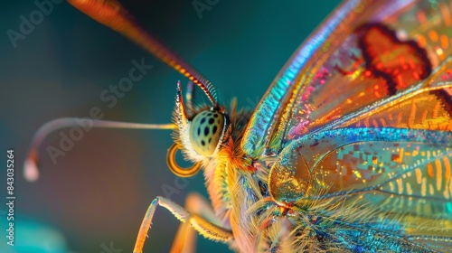 magnification of a macro lens, the butterfly reveals an intricate tapestry of details