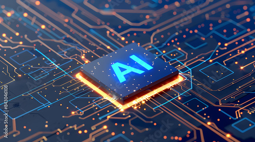 Computer Chip labeled "AI" for Artificial Intelligence