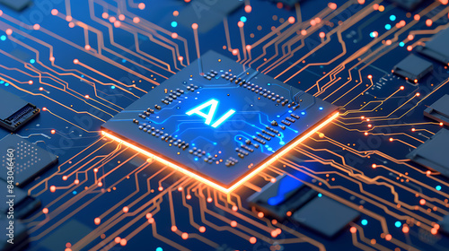 Computer Chip labeled "AI" for Artificial Intelligence