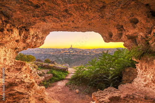 Matera, Italy from a Cave