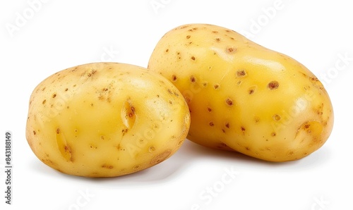 Sharp focus on the potato with a clean, transparent background.