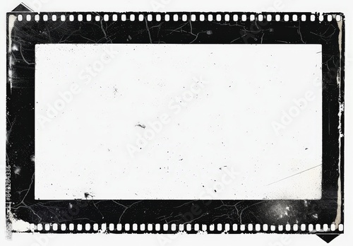  - A vintage camera slide frame, featuring dust and scratches, isolated on a transparent background., High-resolution 4K image of a vintage camera slide with sharp focus.