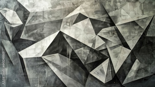 Abstract geometric design as part of wall decoration