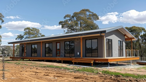 A modular home being p on a remote site demonstrating the versatility and ability to construct homes in rural or hardtoreach locations.