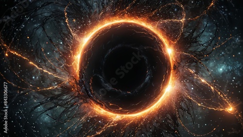 Abstract Black Hole with Glowing Ring