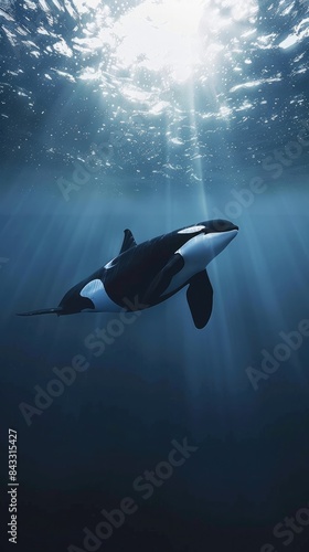 "Majestic Orca Portrait: Stunning Capture of a Magnificent Killer Whale"