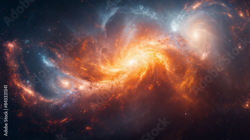 Deep Space Vortex. Vortex with swirling stars