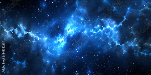 Beautiful dark blue space background with stars and nebula space wallpaper, 