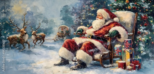 Santa background for the Christmas 