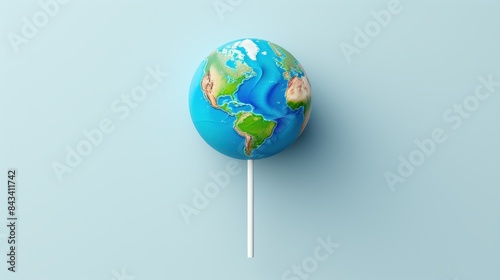 Planet Earth as a lollipop