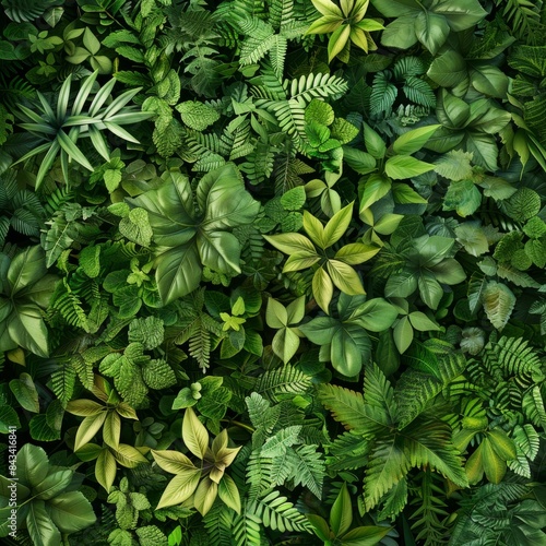 Vegetative ,background, from ,leaves and plants., Lush, natural foliage,Green vegetation backdrop, Top view of a bed of green plants. High quality image for professionnal compositing, backlight