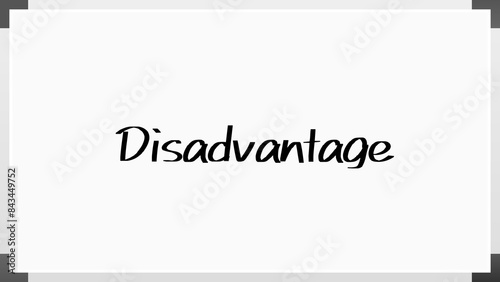 Disadvantage(欠点) のホワイトボード風イラスト