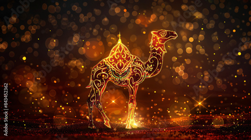Eid ul azha islamic design with camel