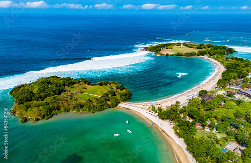 View of Nusa Dua beach in southern Bali, Indonesia